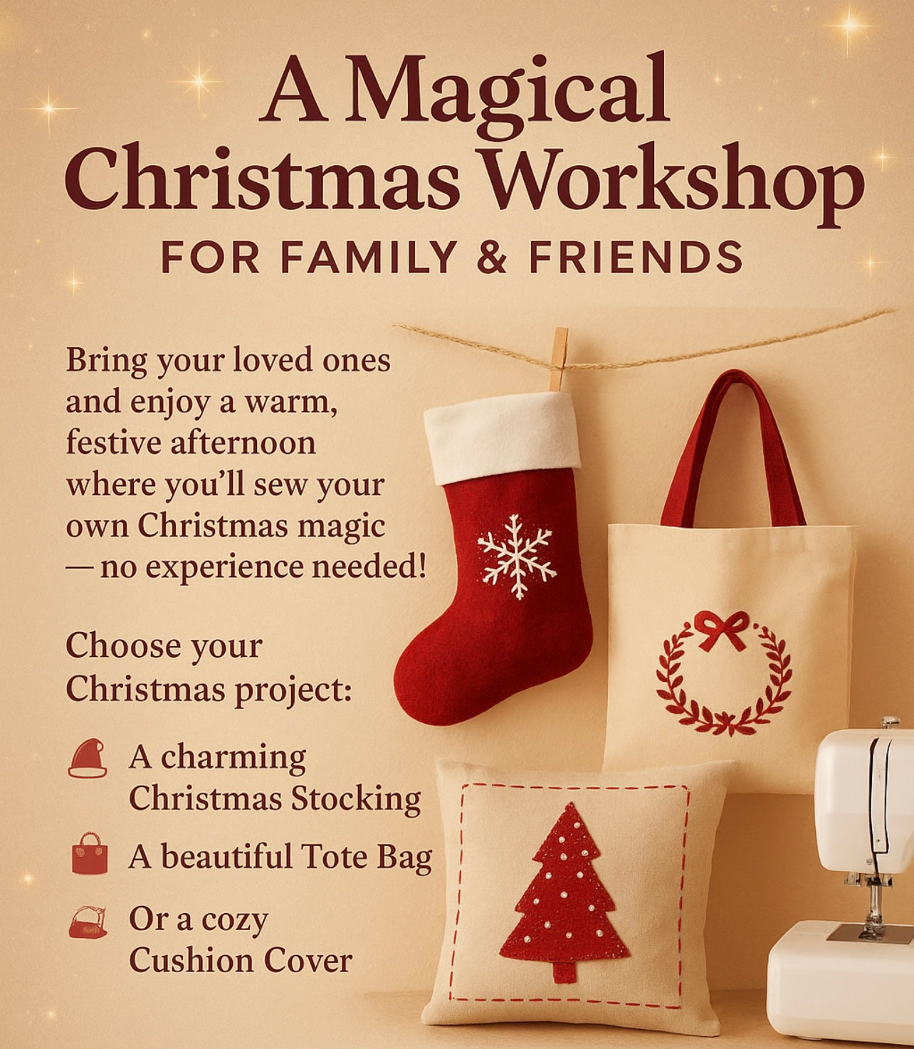 Family & Friends Christmas Sewing Workshop