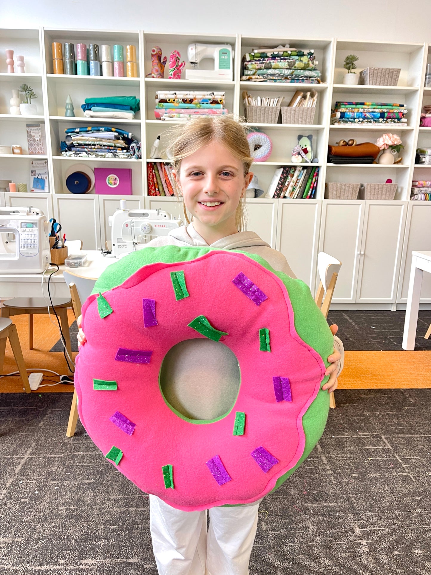 Giant Squishy Doughnut Cushion Workshop, Date: 2 October 2025
